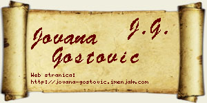 Jovana Gostović vizit kartica